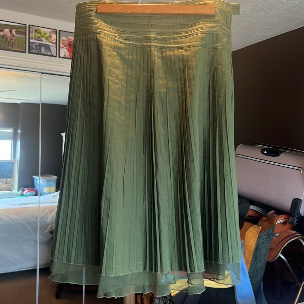 Sundance Forest Green A-Line Skirt - Picture 6 of 6
